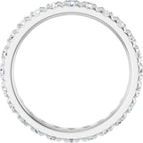 Platinum 1 1/4 CTW Lab-Grown Diamond French-Set Eternity Band