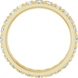 14K Yellow 1 3/8 CTW Lab-Grown Diamond  French-Set Eternity Band