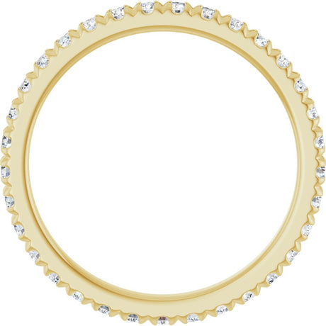14K Yellow Gold 5/8 CTW Lab-Grown Diamond Eternity Band Size 7