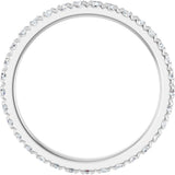 14K White Gold 5/8 CTW Lab-Grown Diamond Eternity Band Size 7