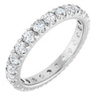 14K White Gold 1 1/3 CTW Lab-Grown Diamond  French-Set Eternity Band Size 5.5