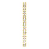 14K Yellow Gold 1/5 CTW Natural Diamond Eternity Band
