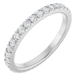 14K White Gold 1/2 CTW Natural Diamond French-Set Eternity Band