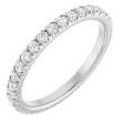 14K White Gold 1/2 CTW Natural Diamond French-Set Eternity Band