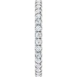 14K White Gold 1/2 CTW Lab-Grown Diamond  French-Set Eternity Band Size 5