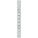 Platinum 5/8 CTW Lab-Grown Diamond  French-Set Eternity Band