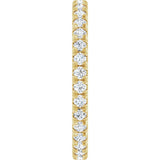 14K Yellow Gold 1/2 CTW Natural Diamond French-Set Eternity Band