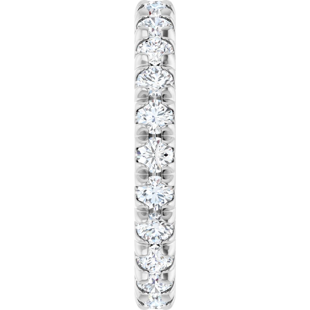 14K White Gold 1 1/3 CTW Lab-Grown Diamond  French-Set Eternity Band Size 5.5