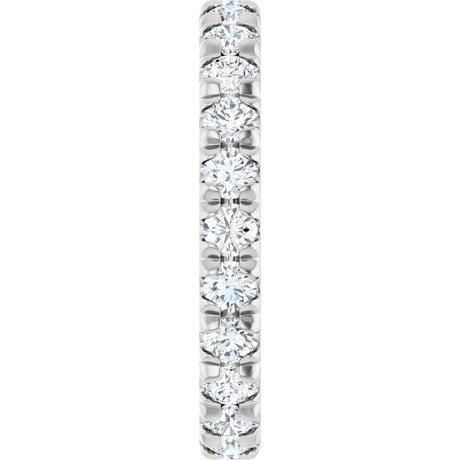 14K White Gold 1 3/8 CTW Natural Diamond French-Set Eternity Band Size 6