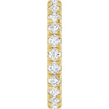 14K Yellow 1 3/8 CTW Lab-Grown Diamond  French-Set Eternity Band
