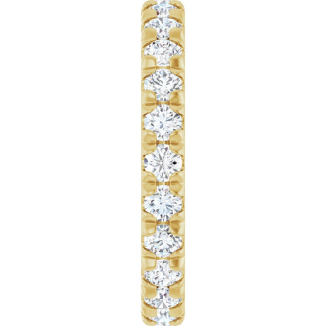 14K Yellow 1 3/8 CTW Lab-Grown Diamond  French-Set Eternity Band