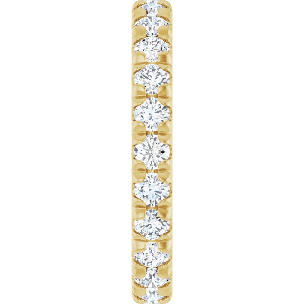 14K Yellow Gold 1 3/8 CTW Natural Diamond French-Set Eternity Band