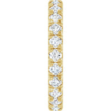 14K Yellow Gold 1 3/8 CTW Natural Diamond French-Set Eternity Band