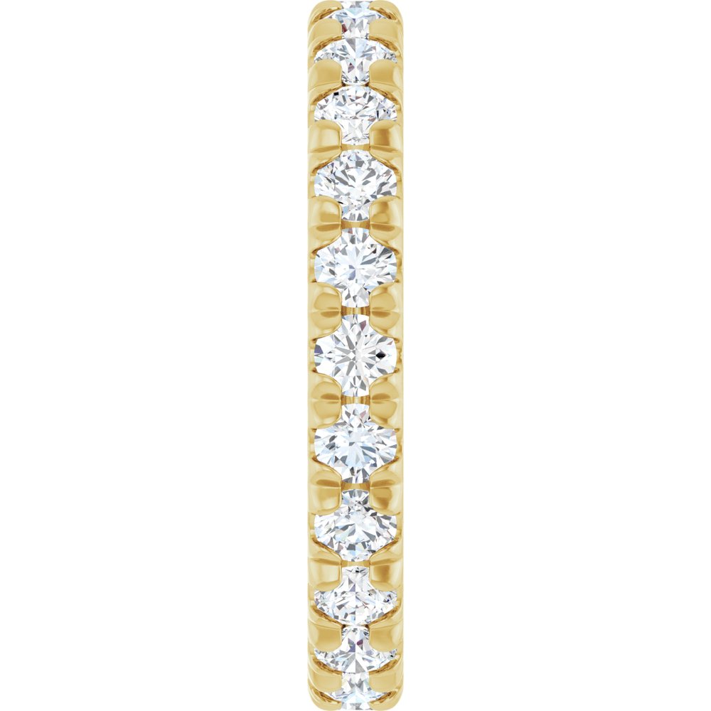 14K Yellow 1 3/8 CTW Natural Diamond French-Set Eternity Band