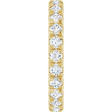 14K Yellow 1 3/8 CTW Natural Diamond French-Set Eternity Band