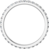 14K White Gold 1/2 CTW Natural Diamond French-Set Eternity Band
