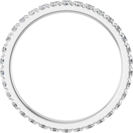 14K White Gold 1/2 CTW Lab-Grown Diamond  French-Set Eternity Band Size 5