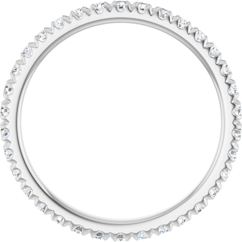 Platinum 5/8 CTW Lab-Grown Diamond  French-Set Eternity Band
