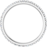 Platinum 5/8 CTW Lab-Grown Diamond  French-Set Eternity Band