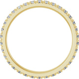 14K Yellow Gold 1/2 CTW Natural Diamond French-Set Eternity Band
