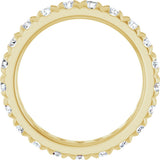 14K Yellow Gold 2 1/5 CTW Lab-Grown Diamond Eternity Band