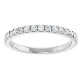 Platinum 5/8 CTW Lab-Grown Diamond  French-Set Eternity Band