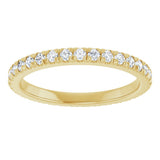 14K Yellow Gold 1/2 CTW Natural Diamond French-Set Eternity Band