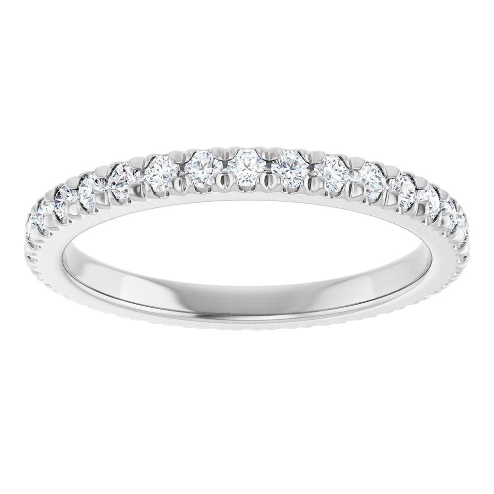 14K White Gold 1/2 CTW Lab-Grown Diamond  French-Set Eternity Band Size 5