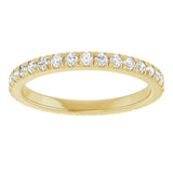 14K Yellow 1/2 CTW Natural Diamond French-Set Eternity Band Size 7