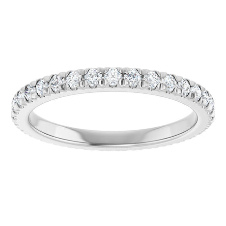 14K White Gold 1/2 CTW Lab-Grown Diamond  French-Set Eternity Band Size 5