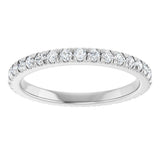 14K White Gold 1/2 CTW Natural Diamond French-Set Eternity Band