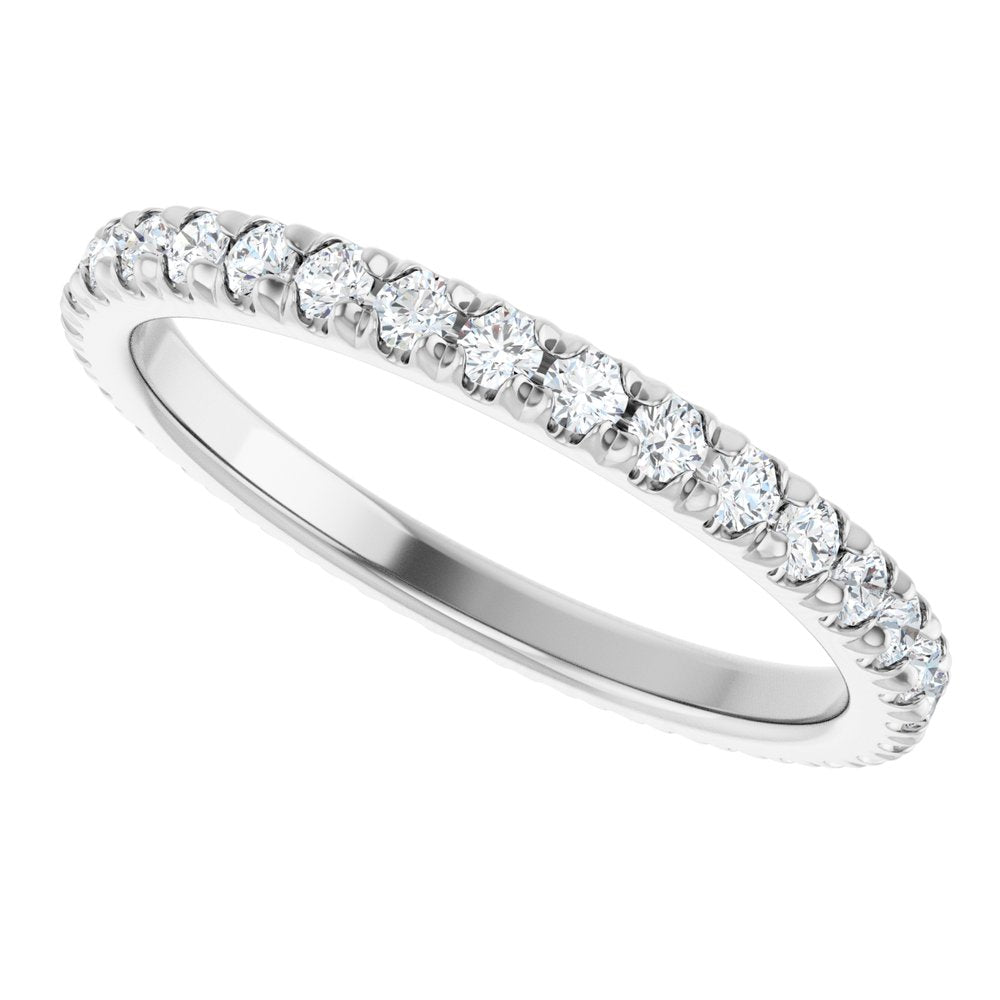 Platinum 5/8 CTW Lab-Grown Diamond  French-Set Eternity Band