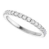 Platinum 5/8 CTW Lab-Grown Diamond  French-Set Eternity Band
