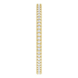 10K Yellow Gold 1/4 CTW Lab-Grown Diamond French Set Eternity Band Size 8.5