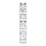 14K White Gold 2 1/2 CTW Natural Diamond French Set Eternity Band Size 5.5