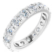 14K White Gold 2 1/2 CTW Natural Diamond French Set Eternity Band Size 5.5