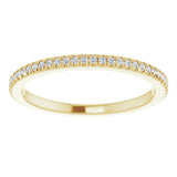 10K Yellow Gold 1/4 CTW Lab-Grown Diamond French Set Eternity Band Size 8.5