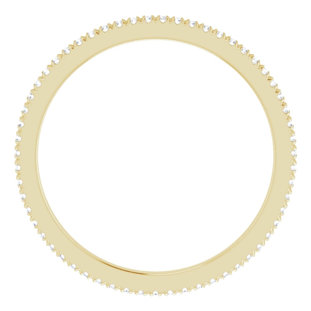 10K Yellow Gold 1/4 CTW Lab-Grown Diamond French Set Eternity Band Size 8.5