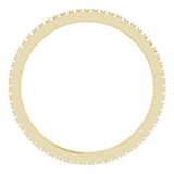 10K Yellow Gold 1/4 CTW Lab-Grown Diamond French Set Eternity Band Size 8.5