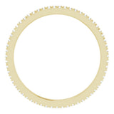 10K Yellow Gold 1/4 CTW Lab-Grown Diamond French Set Eternity Band Size 8.5
