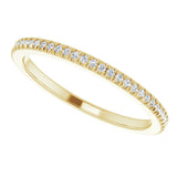 10K Yellow Gold 1/4 CTW Lab-Grown Diamond French Set Eternity Band Size 8.5