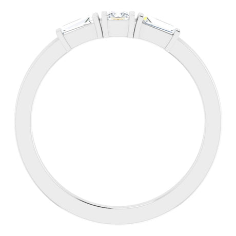 14K White 1/5 CTW Natural Diamond Stackable Ring