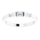 14K White 1/5 CTW Natural Diamond Stackable Ring