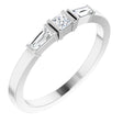14K White 1/5 CTW Natural Diamond Stackable Ring