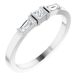 14K White 1/5 CTW Natural Diamond Stackable Ring