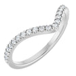 14K White Gold 1/5 CTW Natural Diamond Contour French-Set Band