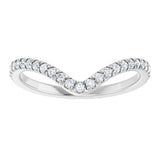 14K White Gold 1/5 CTW Lab-Grown Diamond French-Set Contour Band