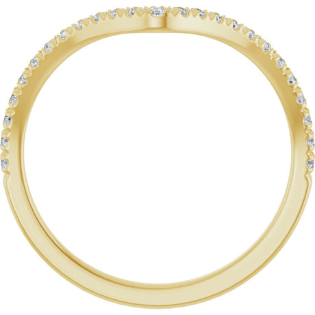 14K Yellow Gold 1/5 CTW Lab-Grown Diamond French-Set Contour Band