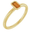 14K Yellow Gold Natural Citrine Stackable Ring
