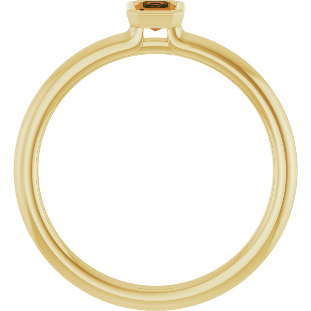 14K Yellow Gold Natural Citrine Stackable Ring